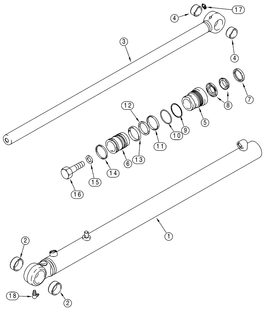 Схема запчастей Case 75XT - (08-21) - CYLINDER - LOADER LIFT (08) - HYDRAULICS