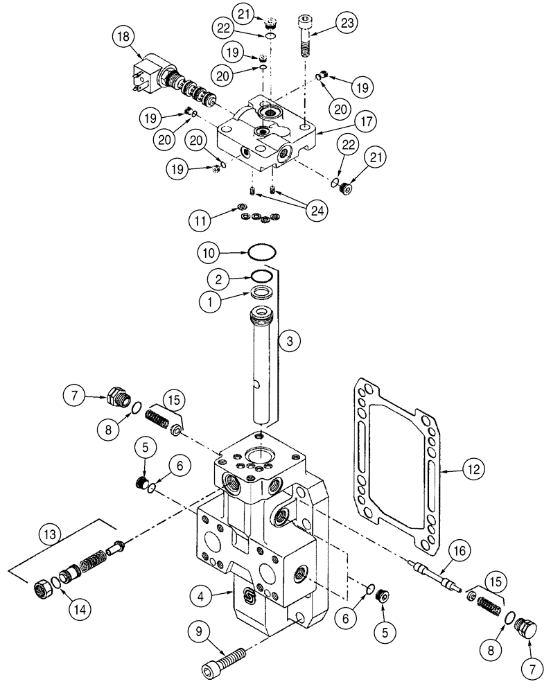 Схема запчастей Case 960 - (06-33) - MOTOR ASSY GROUND DRIVE (06) - POWER TRAIN