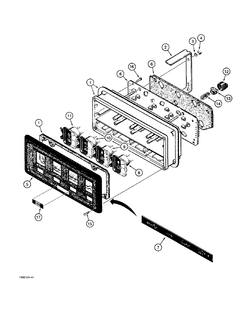 Схема запчастей Case W36 - (4-110) - ELECTRICAL SYSTEM, INSTRUMENT CLUSTER (04) - ELECTRICAL SYSTEMS