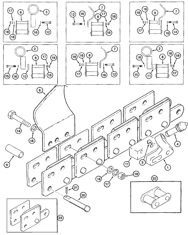 Схема запчастей Case TF300B - (09-21) - CHAINS TOOTH AND CARBIDE CUTTERS (09) - CHASSIS/ATTACHMENTS