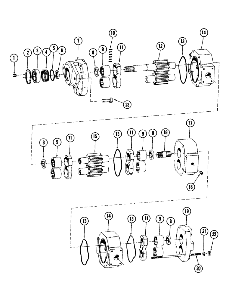 Схема запчастей Case 980 - (148) - MAIN HYDRAULIC PUMP (07) - HYDRAULIC SYSTEM