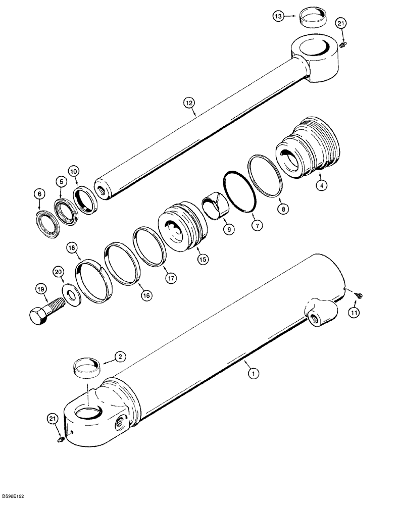 Схема запчастей Case 650G - (8-24) - 116211A1 LIFT CYLINDER (08) - HYDRAULICS