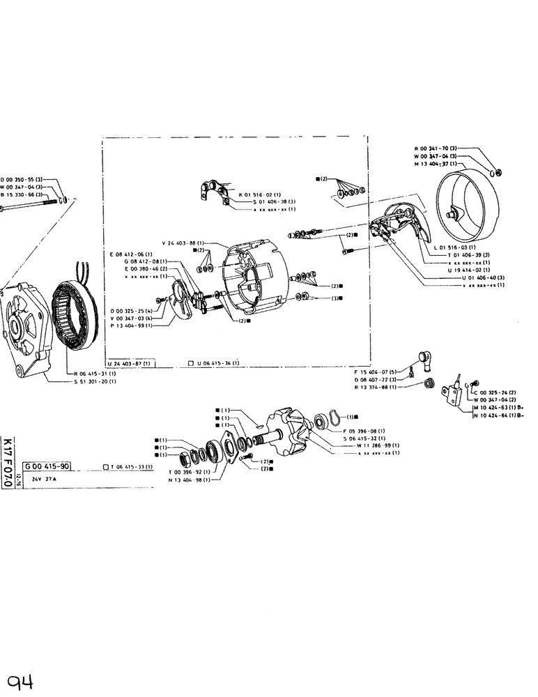 Схема запчастей Case SC150 - (094) - 24V 27A 