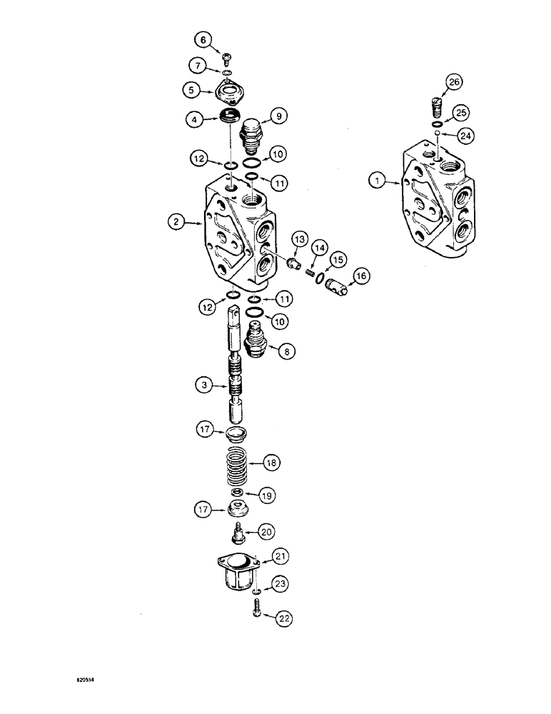 Схема запчастей Case W4 - (146) - LOADER CONTROL VALVE, BUCKET SECTION (08) - HYDRAULICS