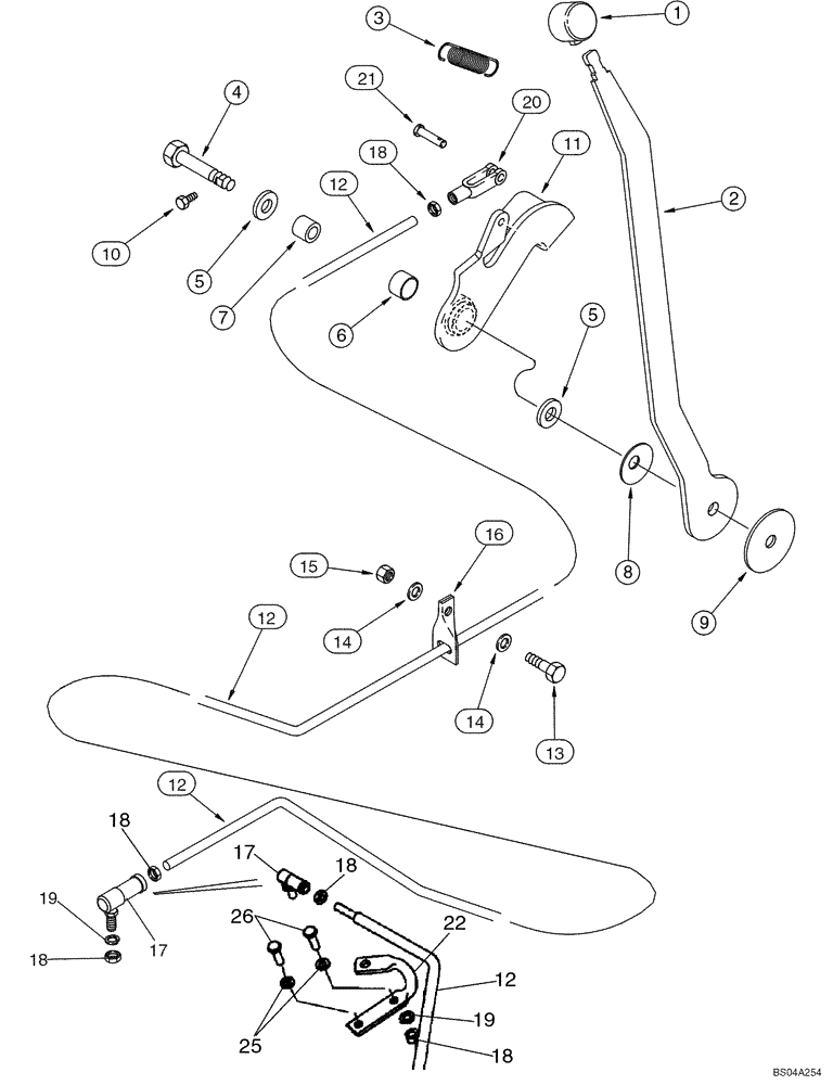 Схема запчастей Case 445CT - (03-02) - CONTROLS - THROTTLE; IF USED (03) - FUEL SYSTEM