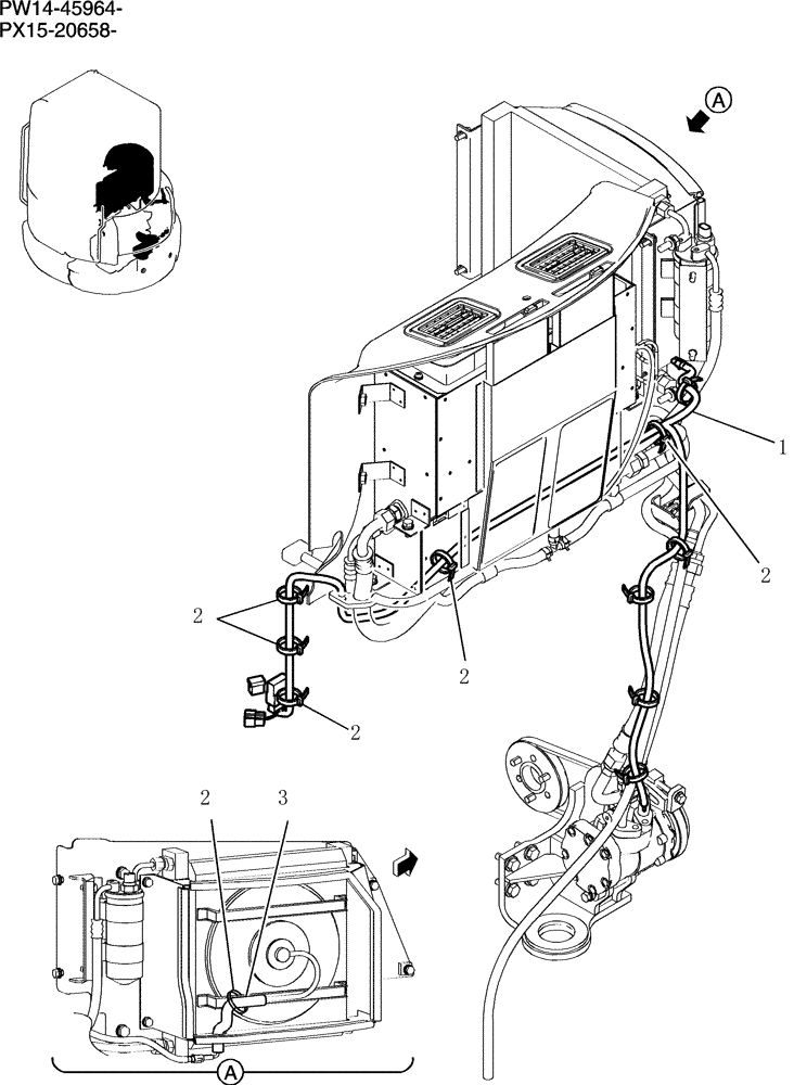 Схема запчастей Case CX36B - (802-01[1]) - HARNESS ASSY (COOLER) (05) - SUPERSTRUCTURE