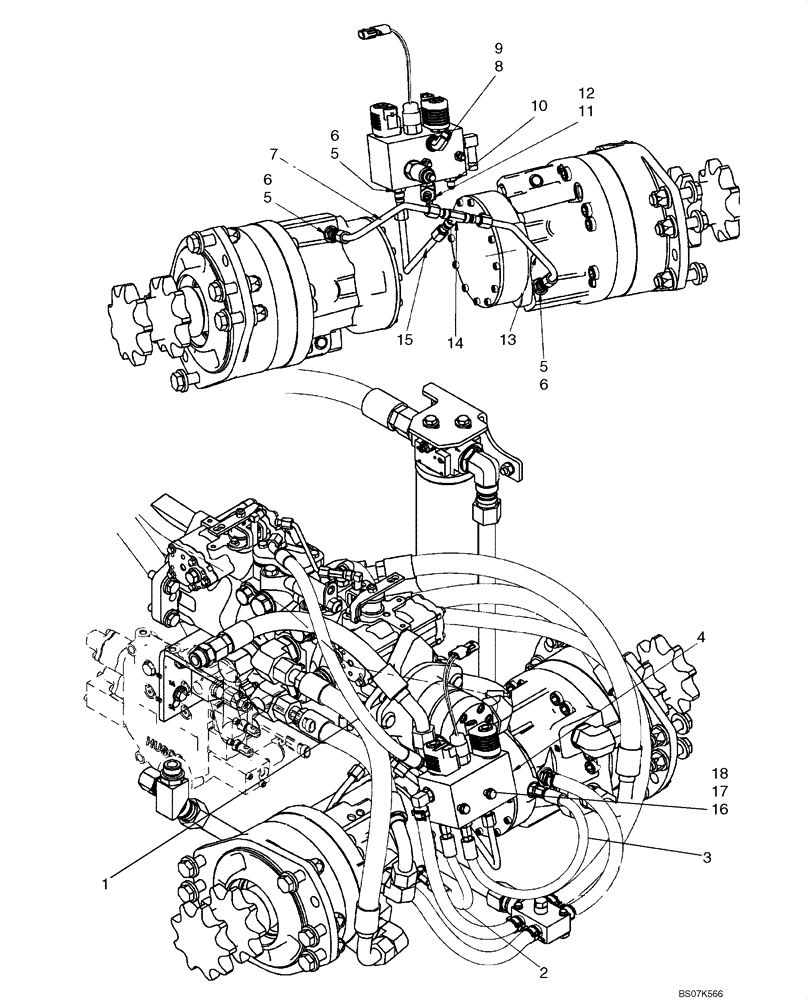 Схема запчастей Case 450 - (07-01) - BRAKE SYSTEM - HYDRAULIC (07) - BRAKES