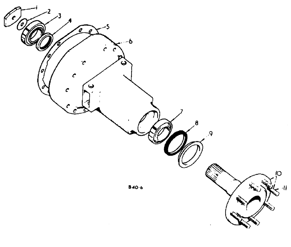 Схема запчастей Case 500 - (07-034) - AXEL, SHAFT AND CARRIER, DRIVE AXLE No Description