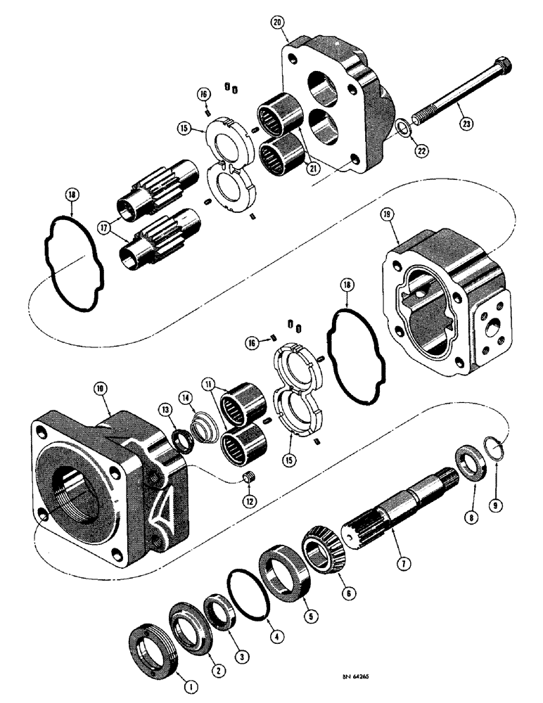 Схема запчастей Case 1150 - (234) - D35994 DOZER PUMP (07) - HYDRAULIC SYSTEM