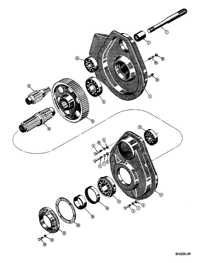 Схема запчастей Case 420B - (050) - FINAL DRIVE AND AXLE SHAFT (04) - UNDERCARRIAGE