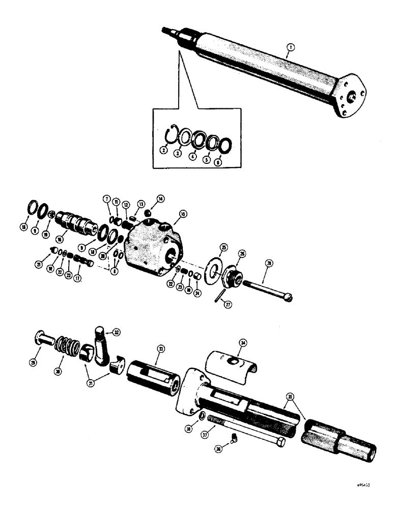 Схема запчастей Case W7E - (108) - A17139 POWER STEERING CYLINDER (05) - STEERING