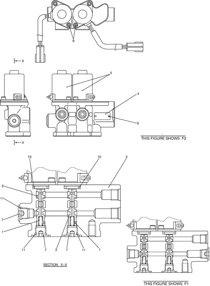 Схема запчастей Case CX36B - (07-042) - VALVE ASSY, SOLENOID, P/N PY35V00005F1 (35) - HYDRAULIC SYSTEMS