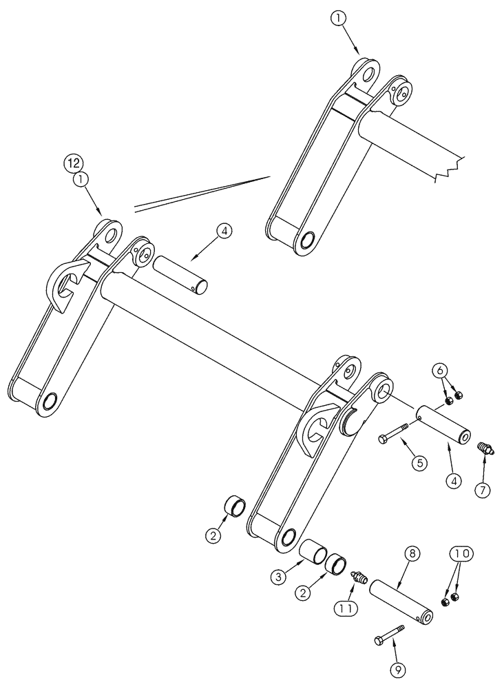 Схема запчастей Case 85XT - (09-03) - ARM, LOADER H-FRAME (09) - CHASSIS