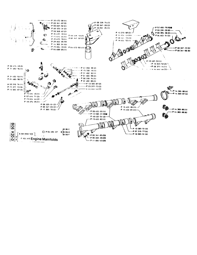 Схема запчастей Case 220CKS - (31) - ENGINE MANIFOLDS (01) - ENGINE