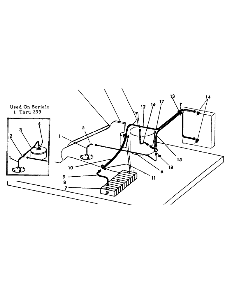 Схема запчастей Case 30YM - (083) - HYDRAULIC DRAIN LINES AND RADIATOR COOLING LINES (07) - HYDRAULIC SYSTEM