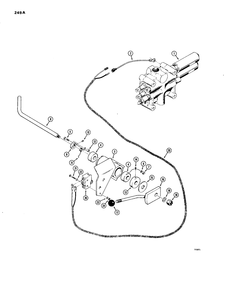 Схема запчастей Case W24B - (249A) - LOADER BUCKET HEIGHT CONTROL (09) - CHASSIS