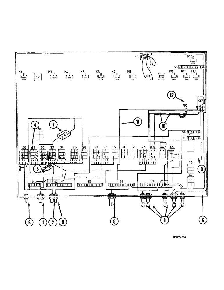 Схема запчастей Case 220B - (4-48) - ELECTRICAL BOX SYSTEM, HARNESS CONNECTIONS TO ELECTRICAL BOX, P.I.N. 74597 & P.I.N. 03201 & AFTER (04) - ELECTRICAL SYSTEMS