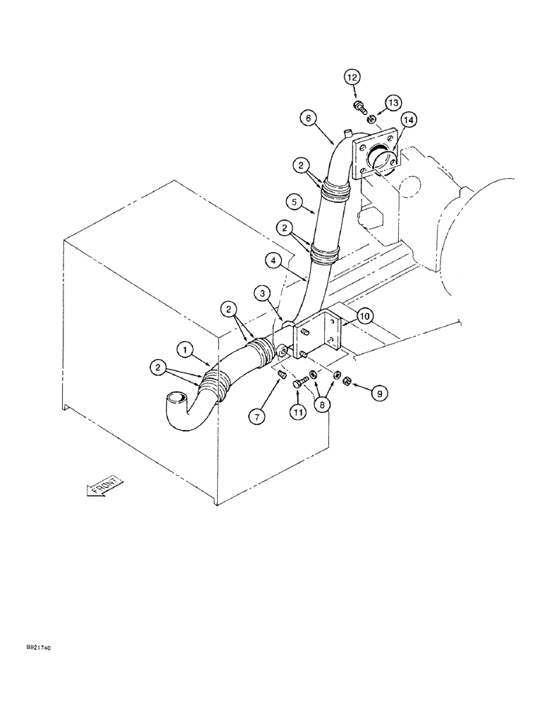 Схема запчастей Case 9030 - (8-06) - BASIC HYDRAULIC CIRCUIT, RESERVOIR TO PUMP (08) - HYDRAULICS