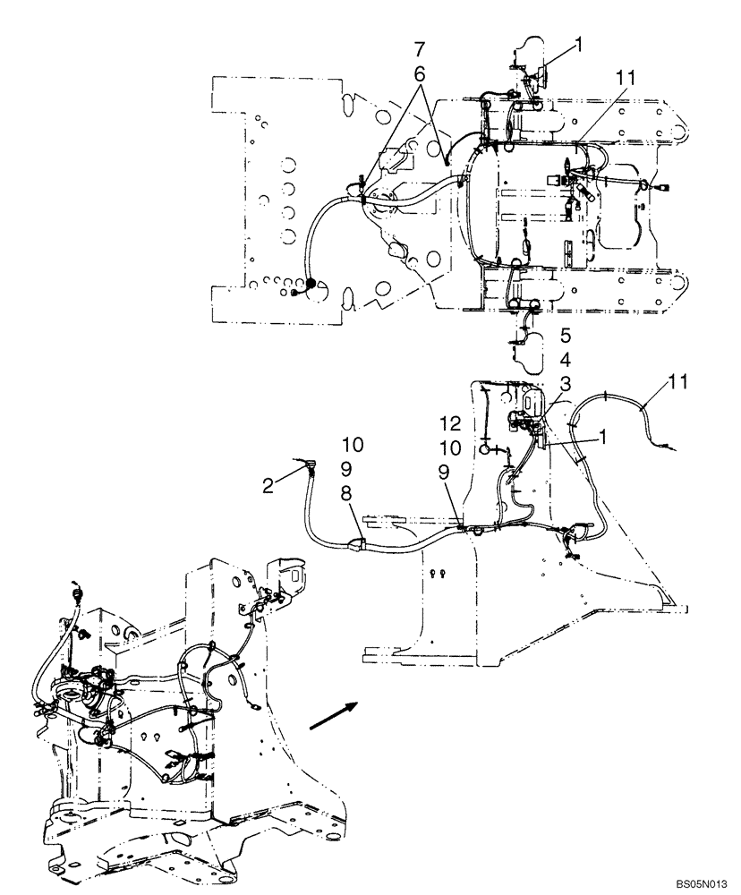 Схема запчастей Case 621D - (04-06A) - HARNESS, FRONT (Z BAR LOADER) (04) - ELECTRICAL SYSTEMS