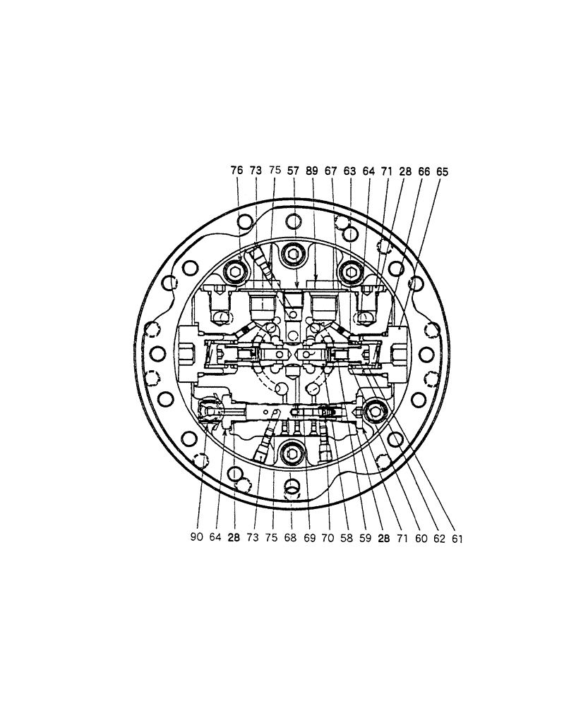 Схема запчастей Case CX22B - (HC370-01[1]) - MOTOR ASSY, PROPELLING (35) - HYDRAULIC SYSTEMS