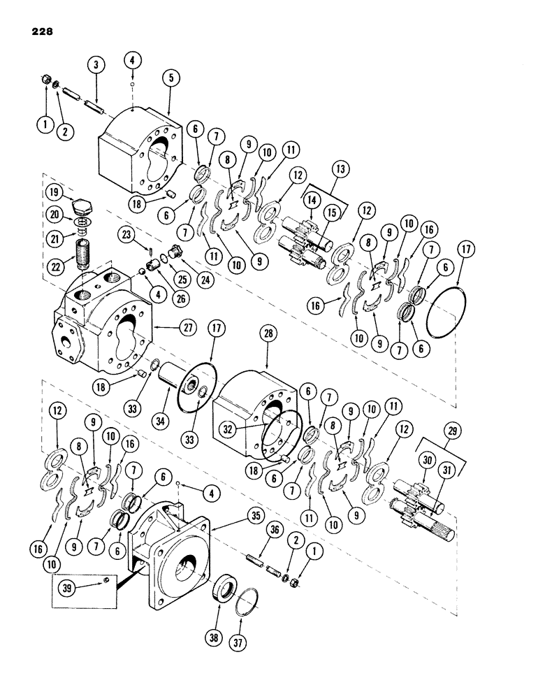 Схема запчастей Case 980B - (228) - TRACK DRIVE MOTOR (04) - UNDERCARRIAGE