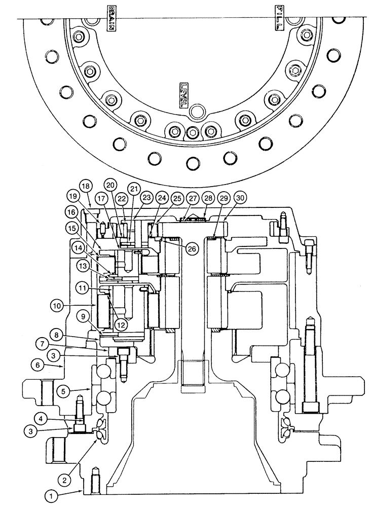 Схема запчастей Case 9060 - (6-04) - 151260A1 FINAL DRIVE TRANSMISSION (06) - POWER TRAIN