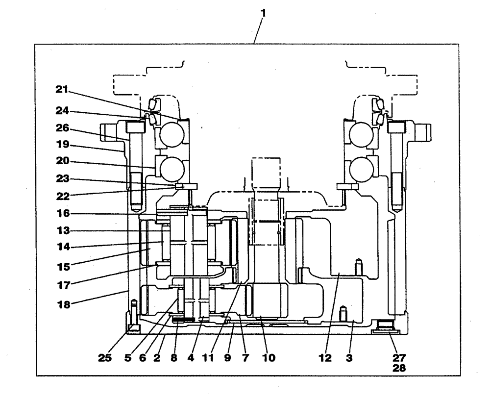 Схема запчастей Case CX350 - (06-003-05[02]) - TRAVEL REDUCTION GEAR (06) - POWER TRAIN