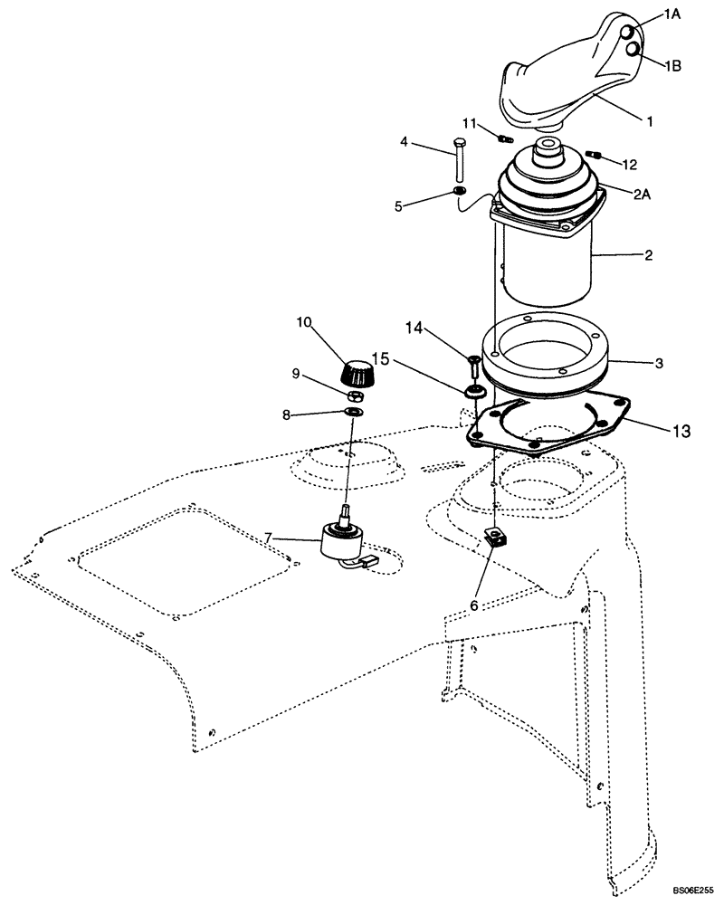 Схема запчастей Case 1150K - (06-09) - CONTROLS, FORWARD AND REVERSE (06) - POWER TRAIN