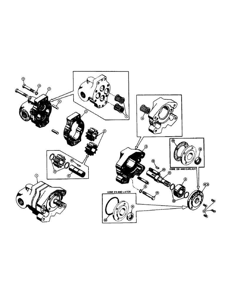 Схема запчастей Case 320 - (60) - 31614 HYDRAULIC PUMP (19 G.P.M.) (00) - COMPLETE MACHINE