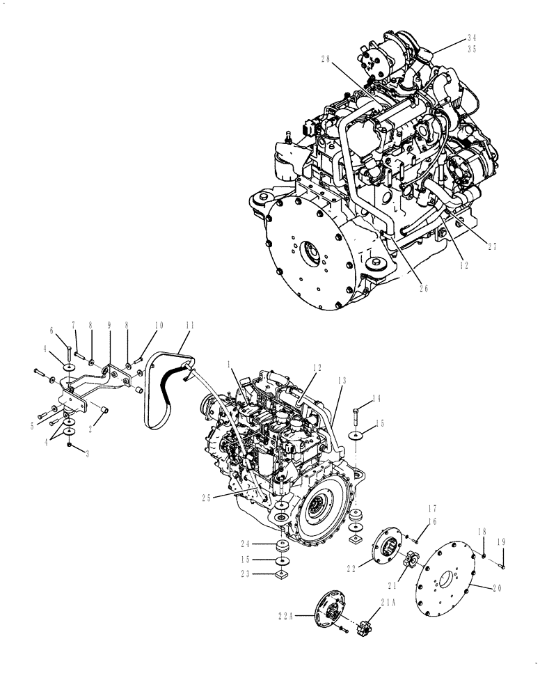 Схема запчастей Case 445CT - (02-06) - ENGINE - MOUNTING (02) - ENGINE