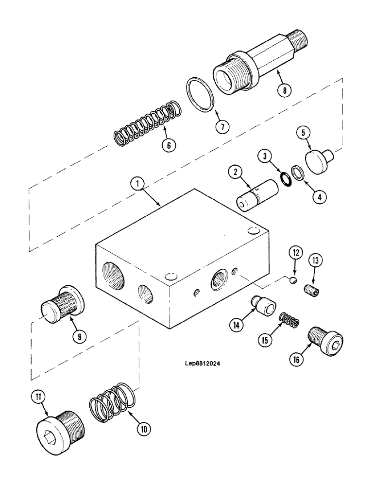 Схема запчастей Case 688C - (8B-24) - ANTI SURGE VALVE (07) - HYDRAULIC SYSTEM