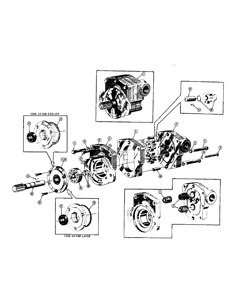 Схема запчастей Case 420 - (088) - 31615 HYDRAULIC PUMP (15 G.P.M.) (07) - HYDRAULIC SYSTEM