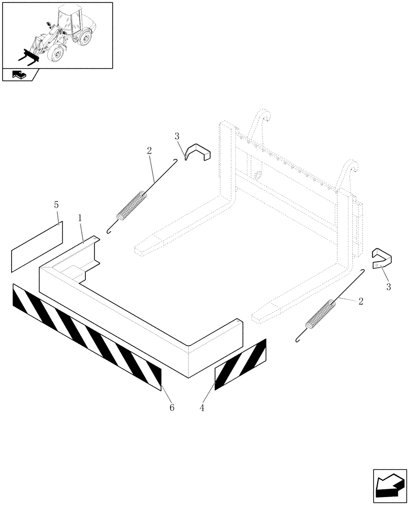 Схема запчастей Case 221E - (064) - FORK PROTECTION (18) - VARIATIONS