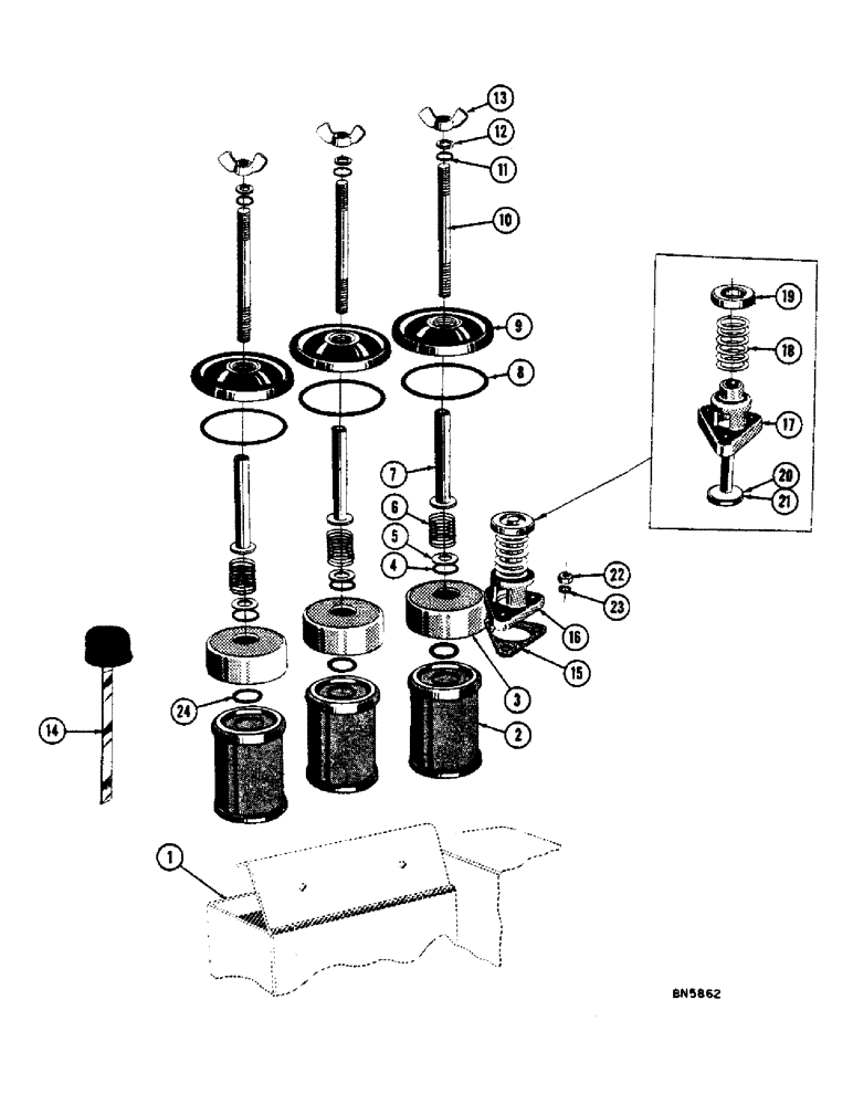 Схема запчастей Case 800 - (144) - HYDRAULIC OIL FILTERS (07) - HYDRAULIC SYSTEM