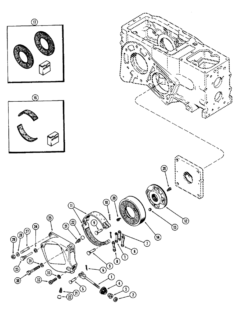 Схема запчастей Case 580B - (206) - DIFFERENTIAL BRAKES (06) - POWER TRAIN