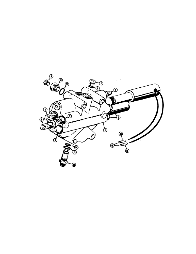 Схема запчастей Case 680CK - (178) - L13755 LOADER CONTROL VALVE - 2 SPOOL (35) - HYDRAULIC SYSTEMS