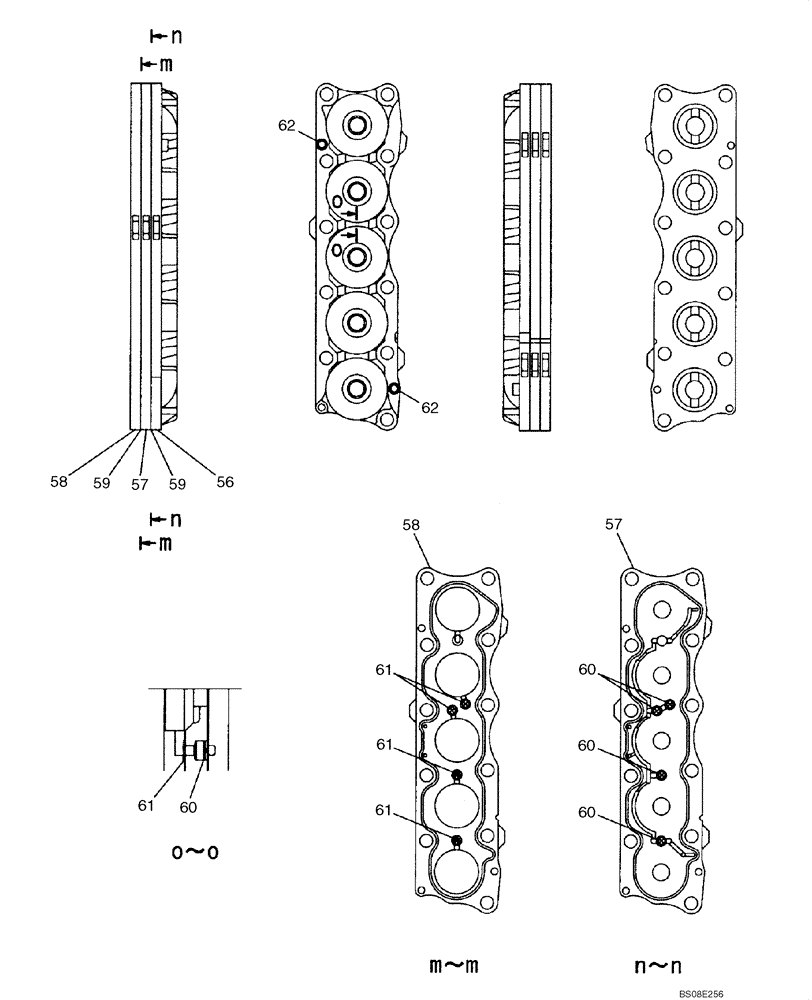 Схема запчастей Case CX350B - (08-80) - CONTROL VALVE (08) - HYDRAULICS