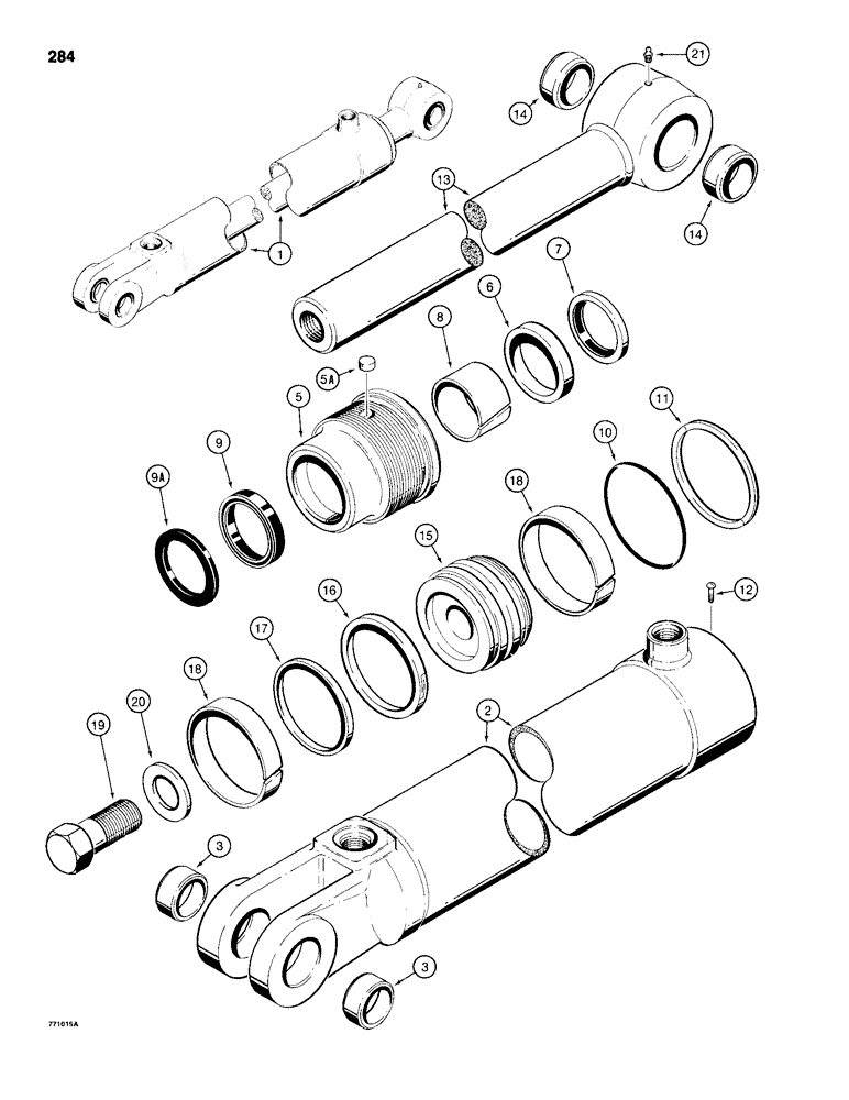 Схема запчастей Case 680H - (284) - G101256 BACKHOE BOOM CYLINDER (08) - HYDRAULICS