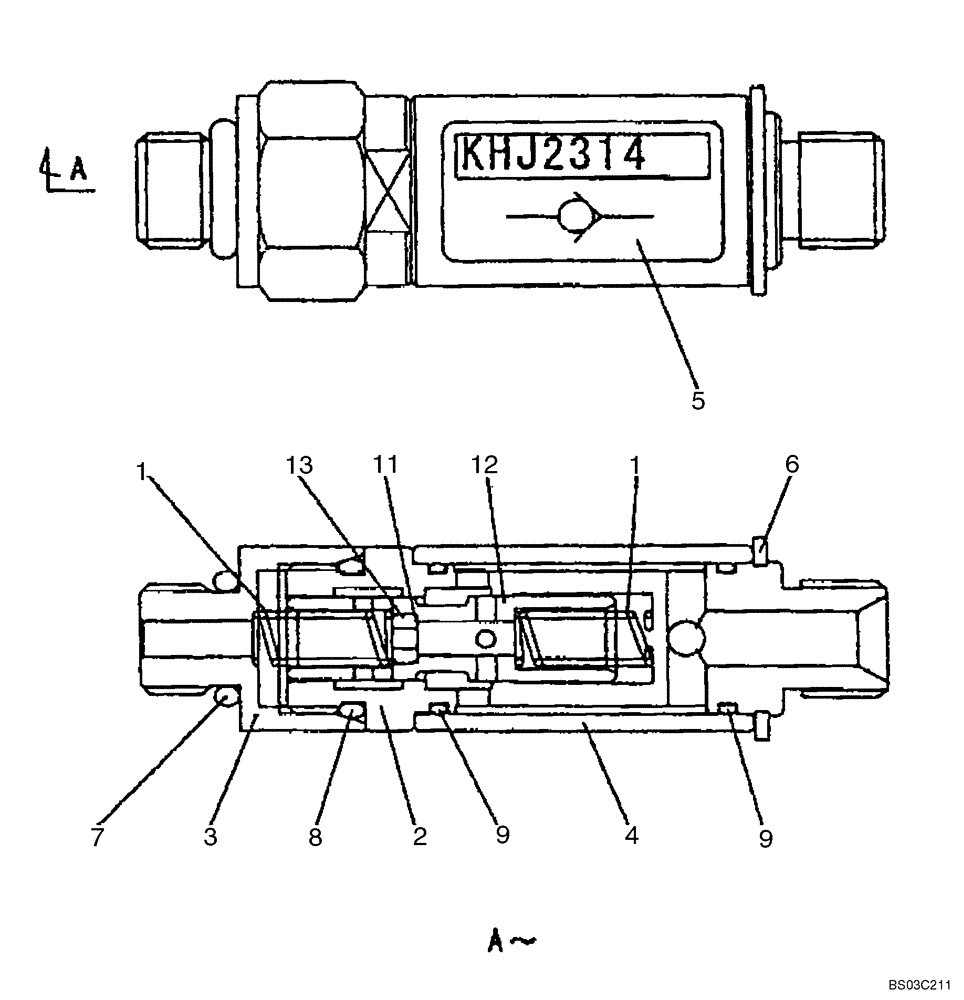 Схема запчастей Case CX80 - (08-45) - VALVE ASSY - PILOT CONTROL LINES (08) - HYDRAULICS