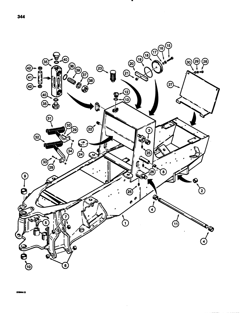 Схема запчастей Case 780B - (344) - CHASSIS (09) - CHASSIS/ATTACHMENTS