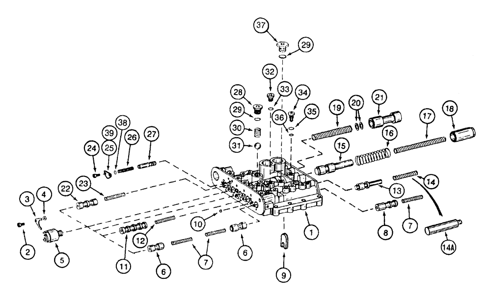 Схема запчастей Case 921B - (6-034) - TRANSMISSION ASSEMBLY - CONTROL VALVE (06) - POWER TRAIN