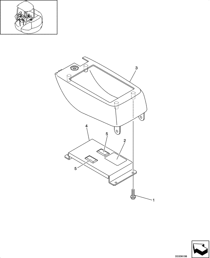 Схема запчастей Case CX47 - (09-37[00]) - PANEL ASSY - LEFT HAND - CANOPY (TRAVEL ALARM) (09) - CHASSIS/ATTACHMENTS