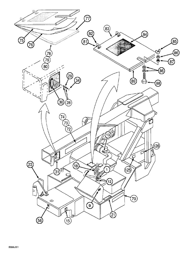 Схема запчастей Case 689G - (09-42) - DECALS (09) - CHASSIS