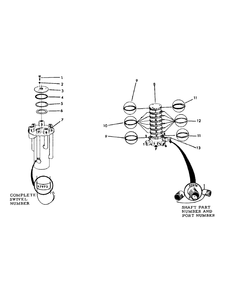 Схема запчастей Case 50 - (H05) - SEVEN PORT HYDRAULIC SWIVEL (35) - HYDRAULIC SYSTEMS