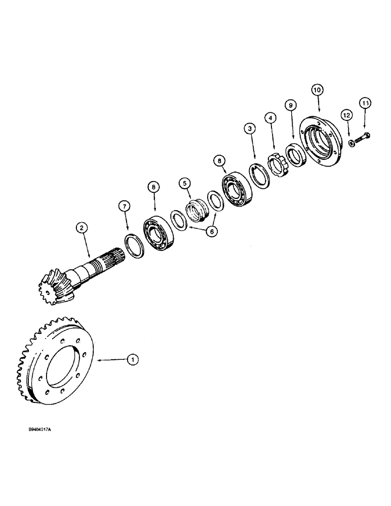 Схема запчастей Case 860 - (6-65G) - FRONT AND REAR AXLE ASSEMBLIES - RING & PINION GEAR SET, AXLES W/HYDRAULIC LOCKING DIFFERENTIAL (06) - POWER TRAIN