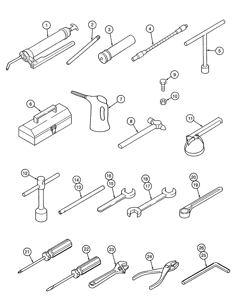 Схема запчастей Case 9060 - (9-84) - TOOLS (09) - CHASSIS/ATTACHMENTS