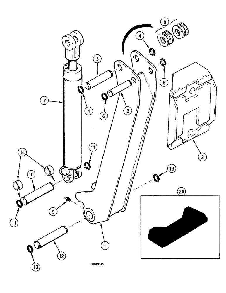 Схема запчастей Case 660 - (9-032) - BACKHOE STABILIZERS (09) - CHASSIS/ATTACHMENTS