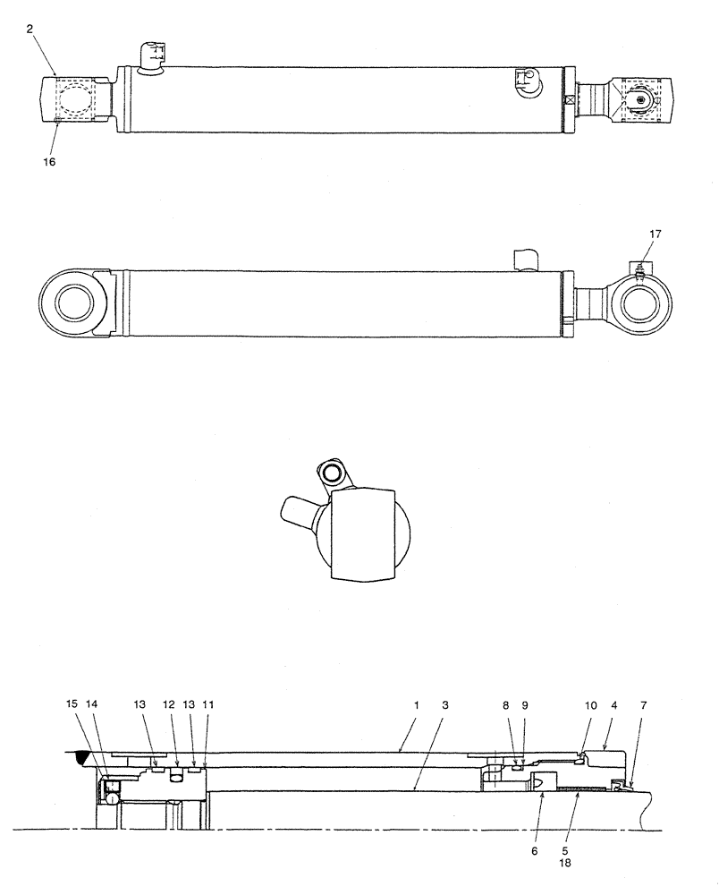 Схема запчастей Case CX31B - (07-038) - CYLINDER ASSY, SWING (35) - HYDRAULIC SYSTEMS