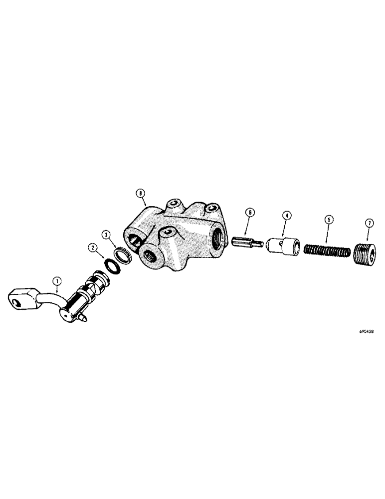 Схема запчастей Case W9B - (122[1]) - CLUTCH CONTROL VALVE (08) - HYDRAULICS