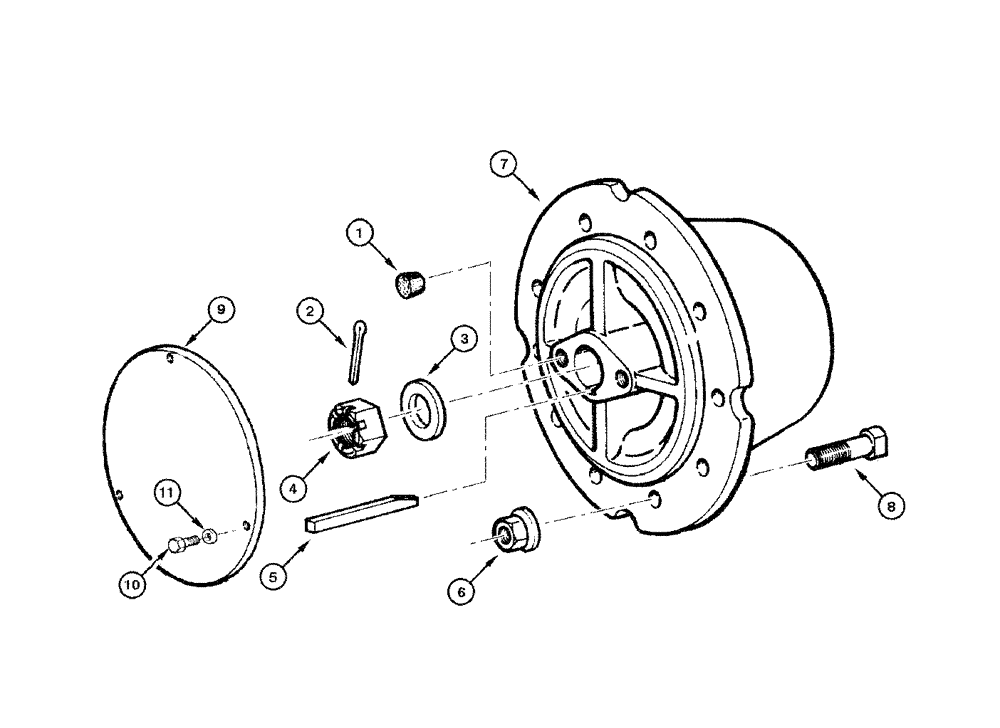 Схема запчастей Case 865 DHP - (6-060) - REAR AXLE GRAZIANO - WHEEL HUB (06) - POWER TRAIN